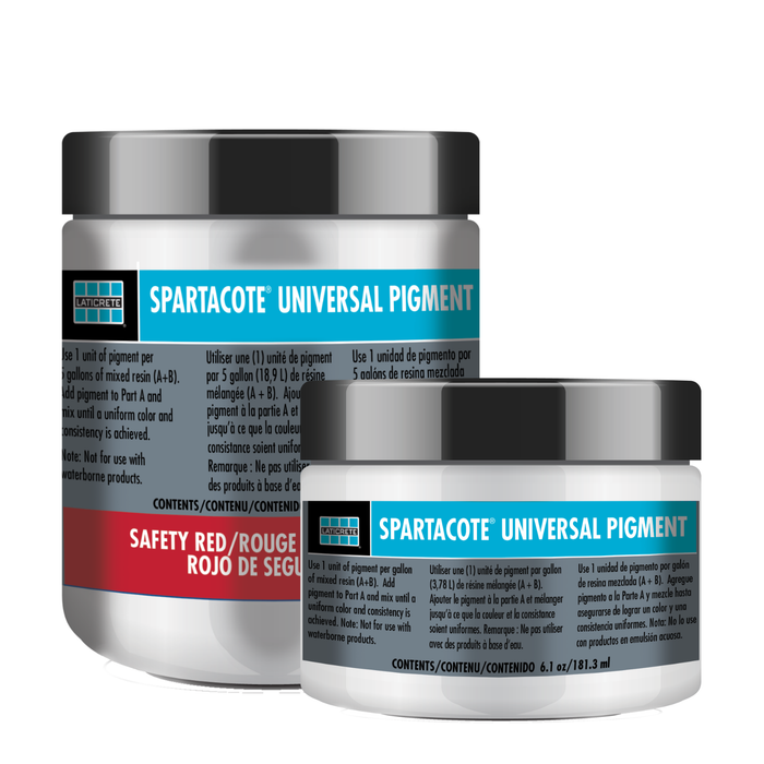 SPARTACOTE SMALL UNIVERSAL PIGMENT - SAFETY RED (8oz) REQUIRES QTY. 2 PER GALLON OF CLEAR