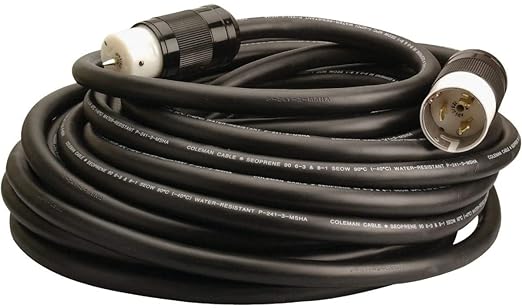 100FT, 6/3 250V 1PHASE W/50AMP MALE/FEMALE CONNECTOR