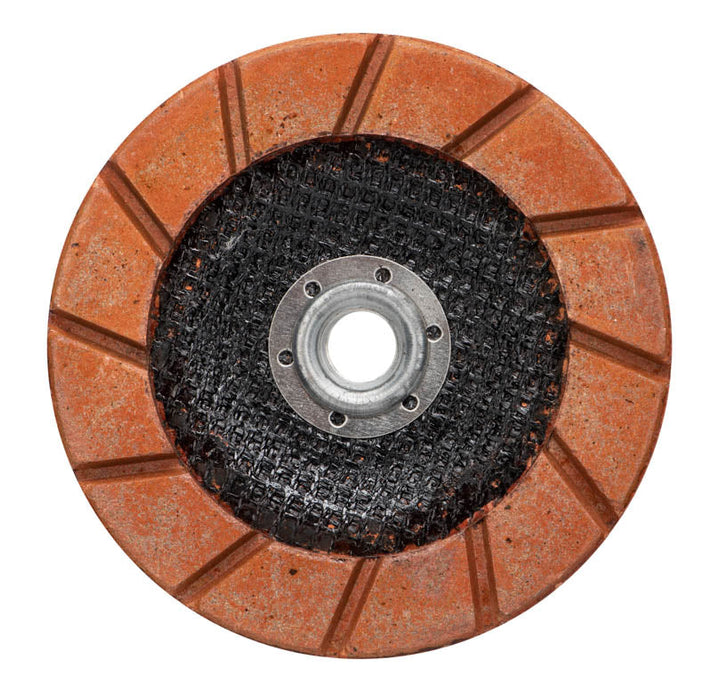 SYNTEC DIAMOND 5" Transitional Ceramic Cup Wheel, 5/8" Threaded, 50GRIT