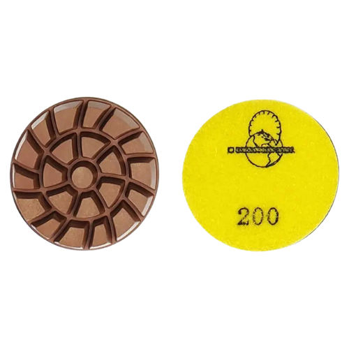 WORLD DIAMOND SOURCE 3" 200GRIT RESIN,COPPER,CERAMIC POLISHING PAD WET OR DRY