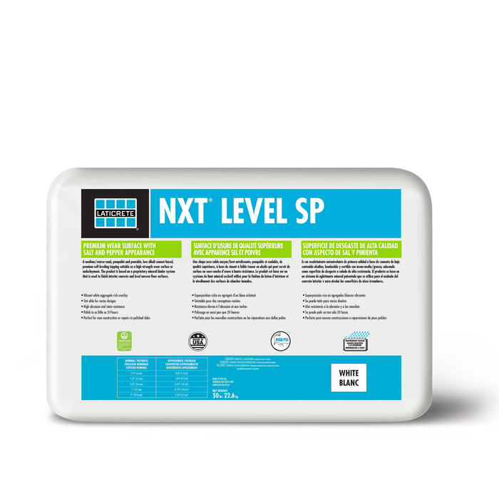 NXT LEVEL DL (DECORATIVE LEVELER) 2200 LBS SUPER SACK, POLISHABLE OVERLAY OR WEAR TOPPING