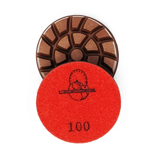 WORLD DIAMOND SOURCE 3" 100GRIT RESIN,COPPER,CERAMIC POLISHING PAD WET OR DRY