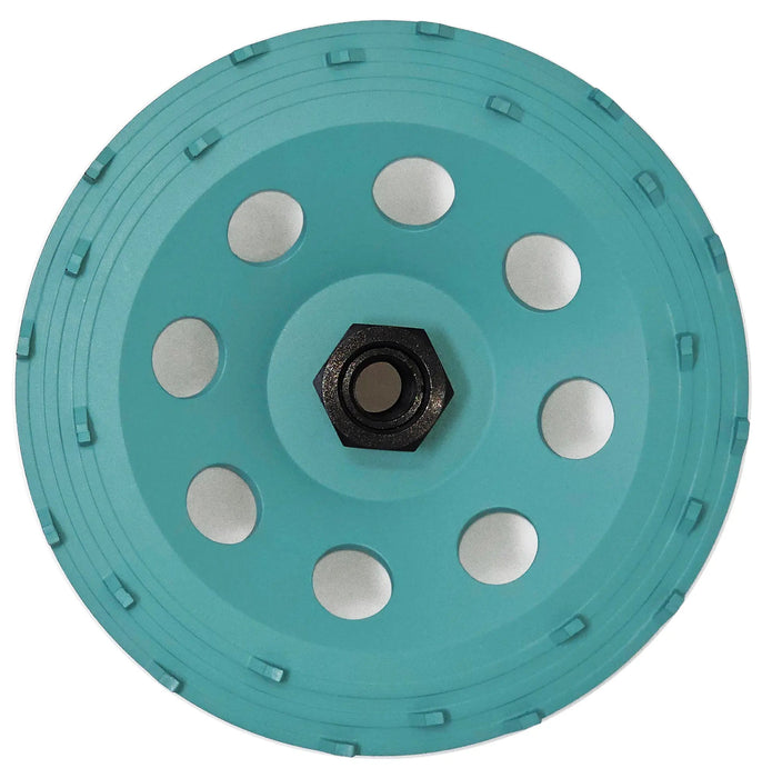 7″ PCD-Zilla Cup Wheel – w/ 24 Sharp Edged PCDs (Universal Arbor)