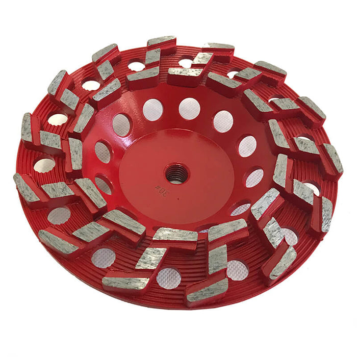 TWIN MAX TOOLS CUP WHEEL / S SEG / 30-40GRIT / 5" / THREADED