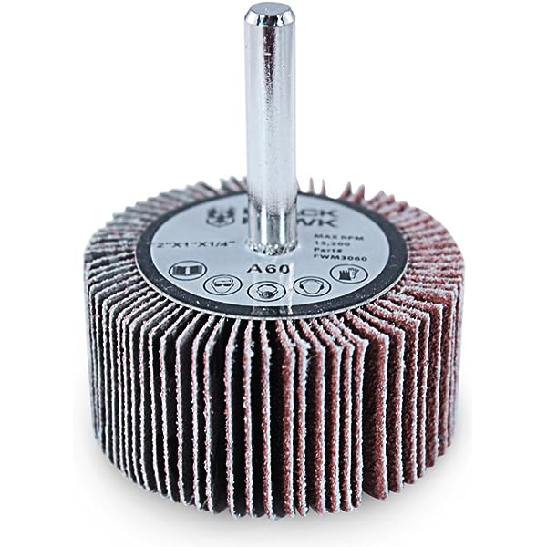 ALUMINUM OXIDE FLAP WHEEL 1-1/2' X 1 A60 GRIT