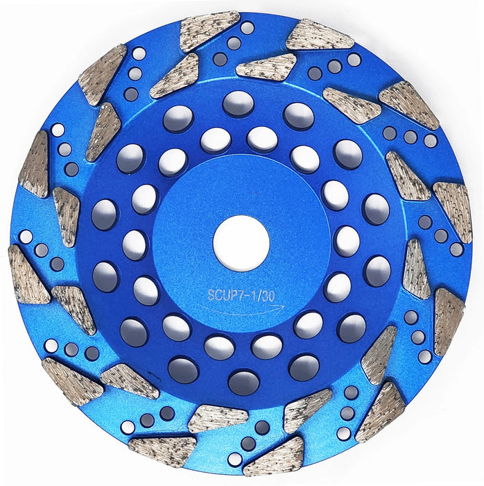 WORLD DIAMOND SOURCE CUP WHEEL / 7" / HALO / (THREADED) PRO GRADE - 30 GRIT