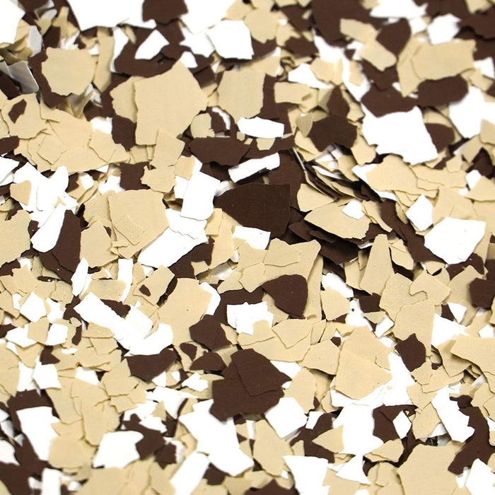 1/4″ Hazelnut Flake System Chips – decorative flakes for epoxy coatings