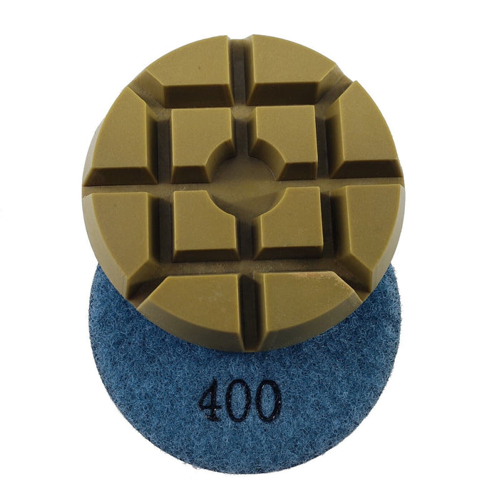 POLISHING PAD / RESIN / 3' / 3MM / 400 GRIT / WET OR DRY / VELCRO BACKED