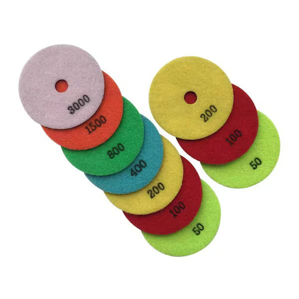 POLISHING PAD / RESIN / 5' / 400 GRIT / WET OR DRY / VELCRO BACKED