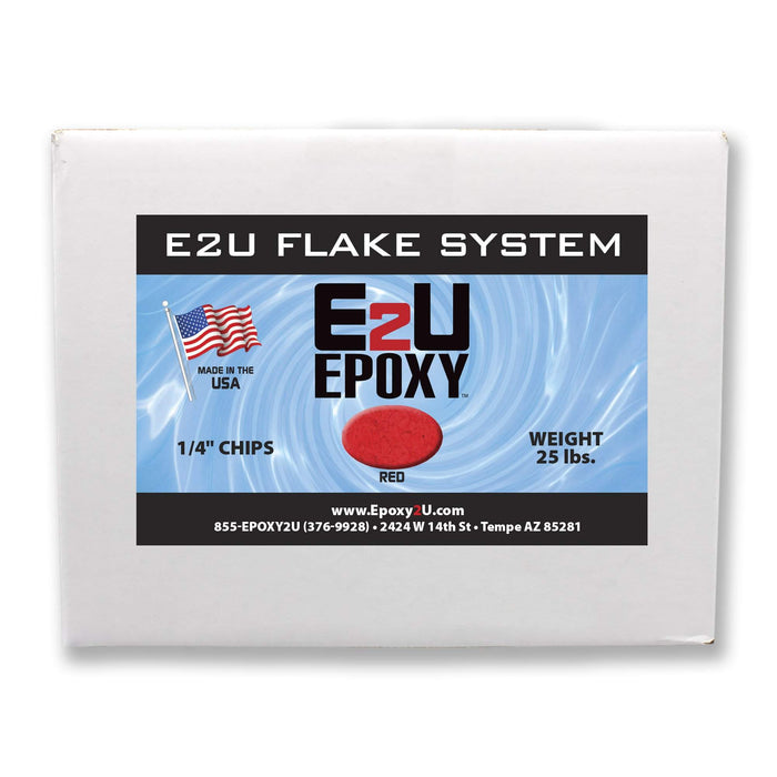 1/4″ Red Flake System Chips – natural stone look for epoxy floors